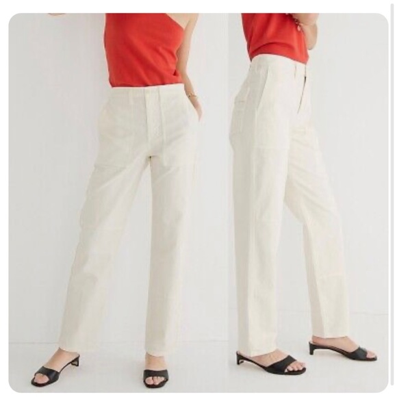 JCrew garmet dyed cargo pant in chino twill size 26 Natural NWT - Picture 2 of 12